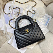 CHANEL 26S MINI KELLY BAG 19 IN BLACK CALFSKIN