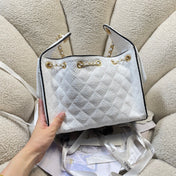 CHANEL 26S HOBO BAG 30 IN OFF-WHITE WOVEN SYNTHETIC FIBER
