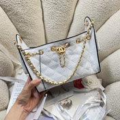 CHANEL 26S HOBO BAG 22 IN OFF-WHITE WOVEN SYNTHETIC FIBER