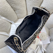 CHANEL 26S HOBO BAG 30 IN BLACK SMOOTH CALFSKIN