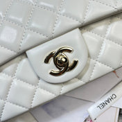 CHANEL 26S FLAP BAG 20 IN WHITE LAMBSKIN