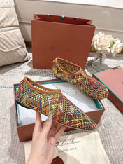 FLAT SHOES MULTICOLOR MESH FABRIC