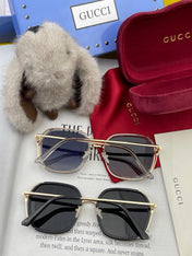 SQUARE FRAME SUNGLASSES G6581 IN ACETATE AND METAL