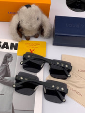 SQUARE SUNGLASSES L5970 IN BLACK ACETATE
