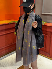 GUCCI 25S SCARF 200 IN CASHMERE SILK 692966
