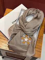 CHANEL 25S SCARF 200 IN CASHMERE WOOL 701967