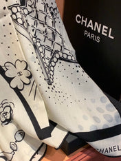 CHANEL 25S SCARF 140 CM IN CASHMERE SILK 941832