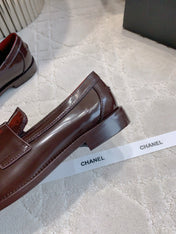 CHANEL 25S MOCCASINS IN ROSEWOOD CALFSKIN GOLD HARDWARE