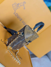 LV 25S CAMERA BOX BAG 18 IN BROWN MONOGRAM CALFSKIN GOLD HARDWARE