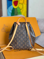 LV 25S MONTSOURIS 33 IN BROWN MONOGRAM CANVAS LEATHER TRIM GOLD HARDWARE