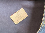 LV 25S SIDE TRUNK 24 IN BROWN MONOGRAM CANVAS LEATHER TRIM GOLD HARDWARE