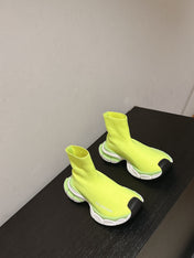 BALENCIAGA 25S SPEED TRAINER SNEAKERS 55 MM IN LIGHT LEMON YELLOW KNIT