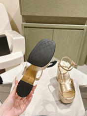CC HIGH SANDAL GOLDEN CALFSKIN