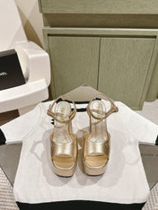 CC HIGH SANDAL GOLDEN CALFSKIN
