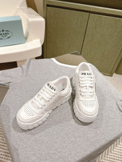 PRA FLATFORM SNEAKERS WHITE CALFSKIN