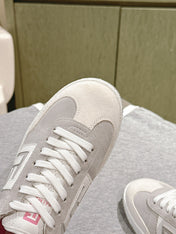 BALMAIN 26S SNEAKERS IN LIGHT BEIGE AND SOFT TAUPE SUEDE