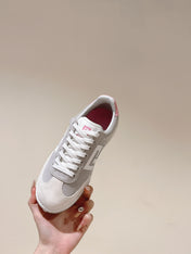 BALMAIN 26S SNEAKERS IN LIGHT BEIGE AND SOFT TAUPE SUEDE