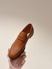 LP LOAFERS 25S IN BURNT ORANGE LAMBSKIN
