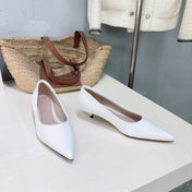 THE ROW 26S POINTED TOE PUMPS 35MM IN WHITE CALFSKIN