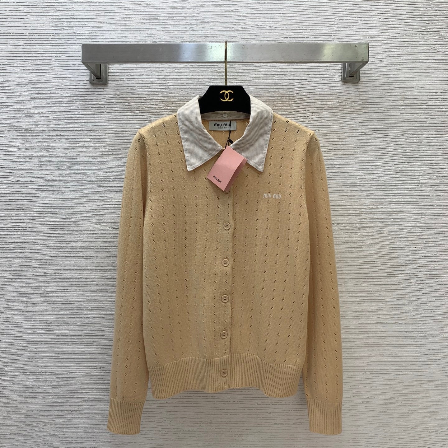 MIUMIU 26S KNIT COLLAR CARDIGAN 1320