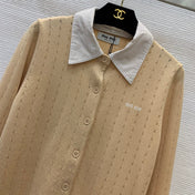 MIUMIU 26S KNIT COLLAR CARDIGAN 1320