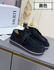 LOEWE 26S ANKLE BOOTS IN BLACK SUEDE