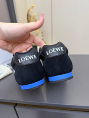LOEWE 26S RUNNER 2.0 SNEAKERS IN BLACK SUEDE AND MESH FABRIC