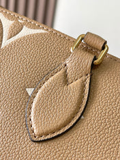 ONTHEGO PM 25 IN MILK TEA MONOGRAM IMPREINTE LEATHER