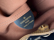 LV 25S ATLANTIS BB 17 IN CARAMEL BEIGE MONOGRAM COATED CANVAS LEATHER TRIM BLACK