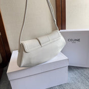 TEEN POLLY 29 IN WHITE CALFSKIN SILVER HARDWARE