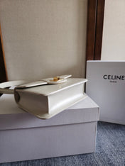 JOSEPHINE BAG 18.5 IN WHITE PATENT CALFSKIN