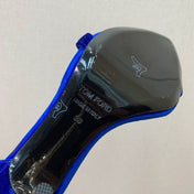 ANKLE SANDAL 10 CM IN NAVY BLUE VELVET AND SILK