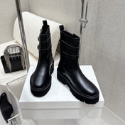 CELINE 26S ANKLE BOOTS IN BLACK CALFSKIN
