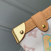 SIDE TRUNK MM 23.5 IN MONOGRAM DUNE CANVAS AND CALFSKIN