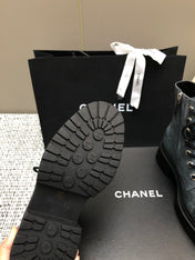SHORT BOOTS SLATE GREY SUEDE LAMBSKIN
