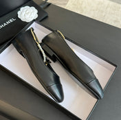 Double Strap Chunky Heel Mary Jane Shoes Black