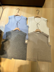 LP 26S LACE CASHMERE VEST 629