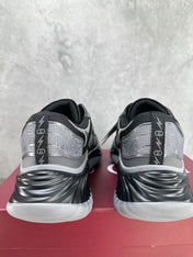 GG RIPPLE SNEAKER IN LIGHT GRAY MIX BLACK LAMBSKIN AND FABRIC