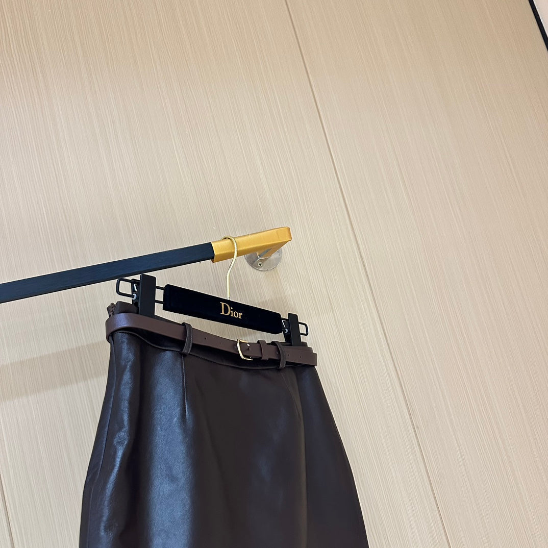 DIOR 26S LEATHER SKIRT 1178