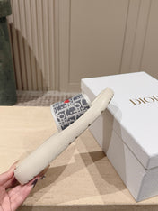 DIOR 26S SLIDE SANDALS IN WHITE MONOGRAM EMBROIDERED CANVAS