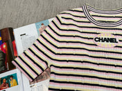 Chanel T- Shirt Pink Yellow mix Black Tencel 232702
