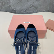 SMALL SQUARE HEAD MARY JANE SANDAL NAVY BLUE CALFSKIN