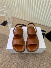 ROMAN SANDAL IN BRONZE BROWN CALFSKIN