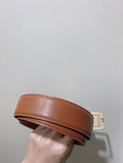 YSL 25S BELT 30 MM IN BROWN CALFSKIN 520627