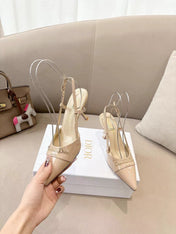 MY DD SLINGBACK PUMP 85MM IN BEIGE CALFSKIN