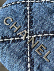 CC MINI 20 CROSSBODY BAG IN BLUE DENIM WITH CHAIN