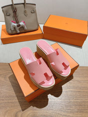 HM 25S HIGH WEDGE SANDALS IN PINK LAMBSKIN STYLE 31