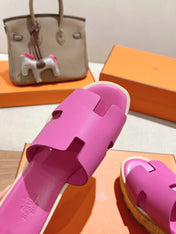 HM 25S HIGH WEDGE SANDALS IN PINK LAMBSKIN STYLE 24