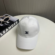 CELINE BASEBALL CAP 910977 IN WHITE CANVAS
