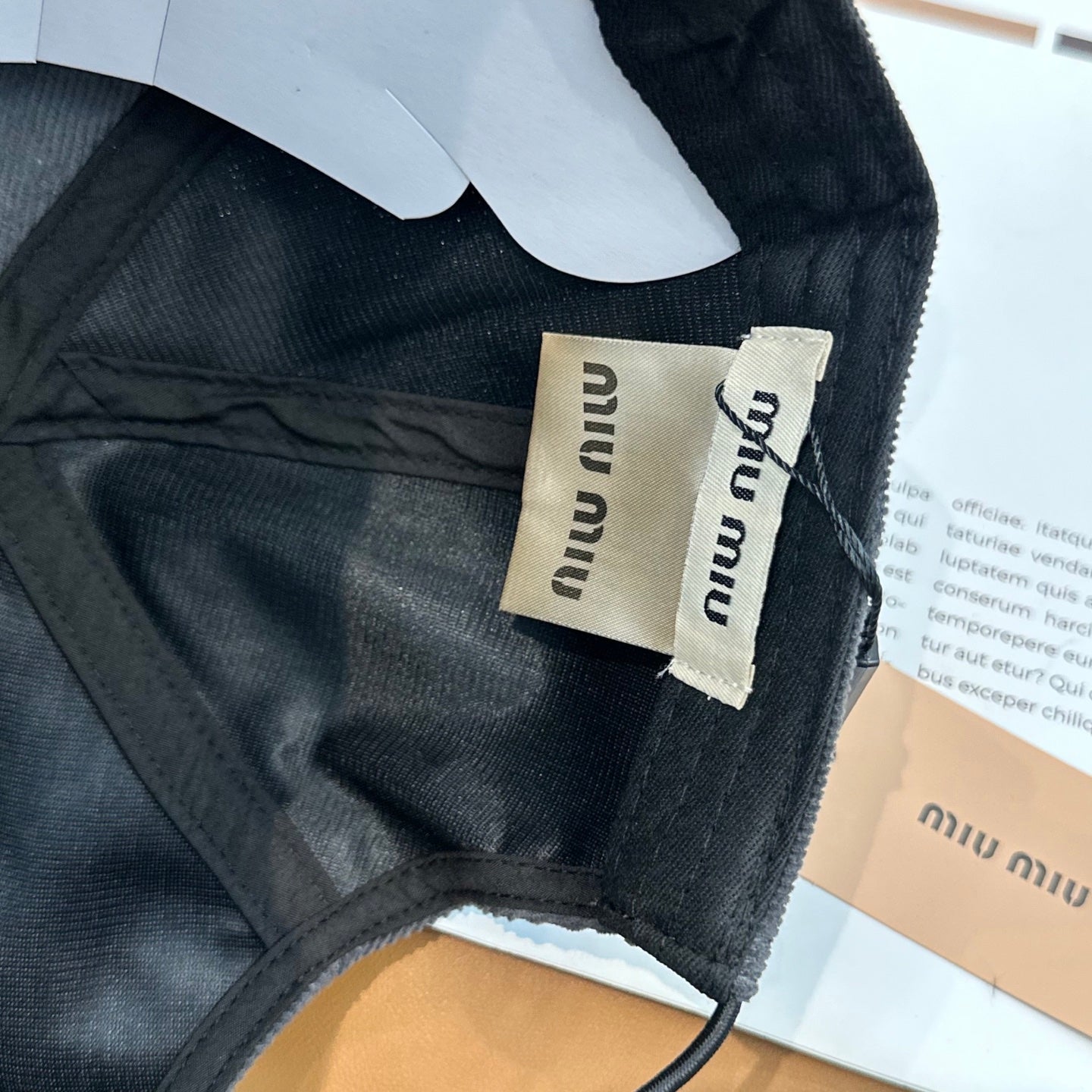 MIUMIU VELVET BASEBALL CAP STYLE 60